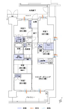 大阪ベイレジデンス 間取り W TYPE