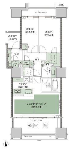 グランドヒルズ南青山 間取り D-標準プラン type