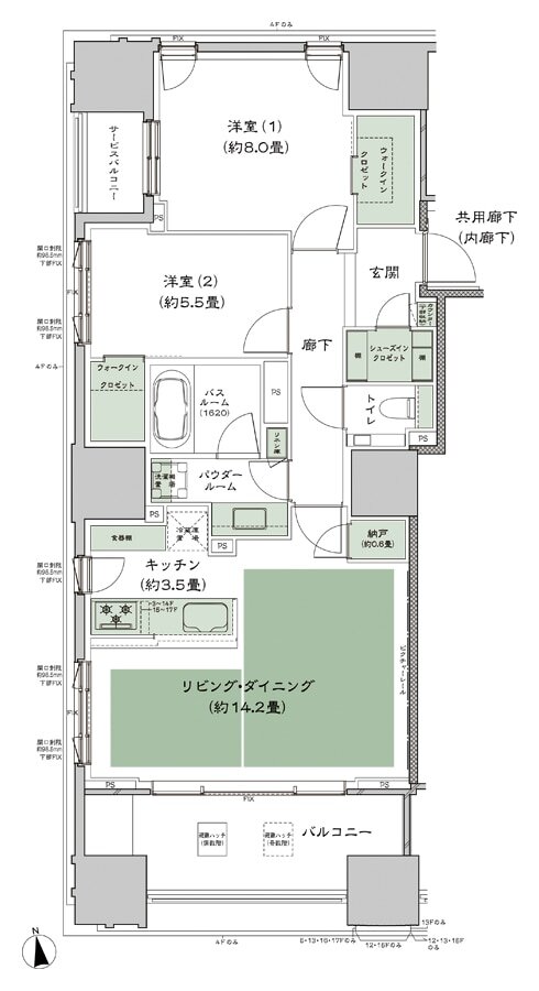 グランドヒルズ南青山 間取り A-標準プラン type