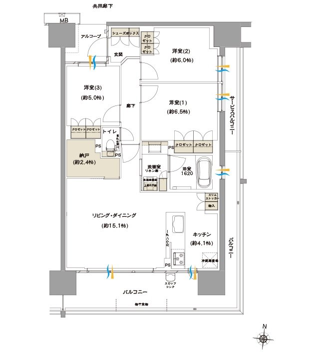エムズシティ新安城ブランシエラ 間取り I type<Menu Plan 2>