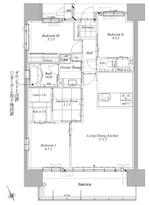 グランドパレス一枝 間取り A1 type