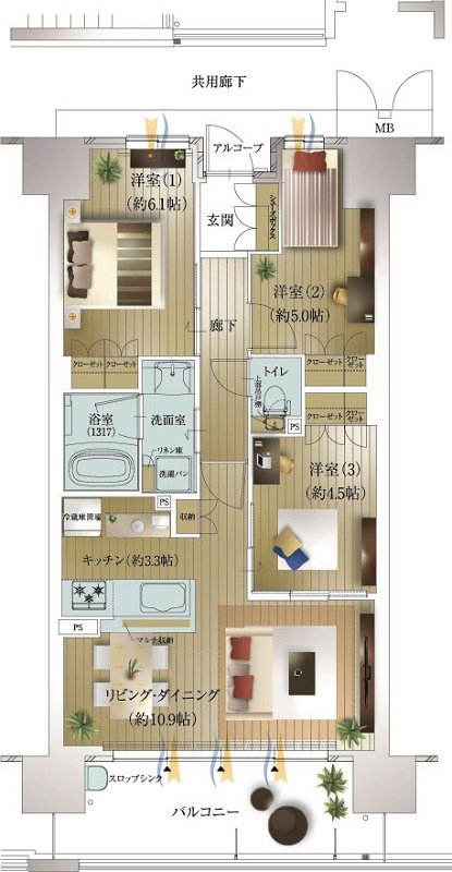 グランドパレス平野の3ldk印刷画面 アットホーム 新築マンション 分譲マンション購入情報 グランドパレス平野の3ldk印刷画面 アットホーム 新築マンション 分譲マンション購入情報