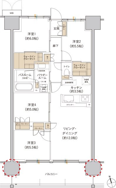 プレミスト郡山StationCross 間取り I type