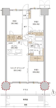 プレミスト郡山StationCross 間取り F type