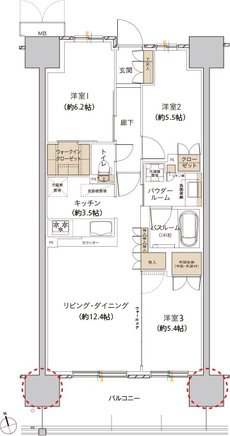 プレミスト郡山StationCross 間取り E type