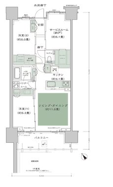 シティハウス武蔵野 間取り D2 type