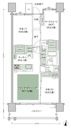 シティハウス堤通雨宮町 間取り G-標準 type