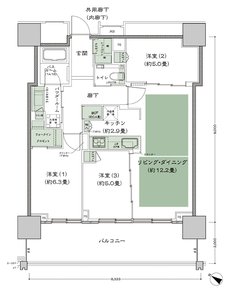 ベイシティタワーズ神戸 WEST 間取り W-70B-標準 type