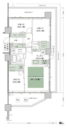 シティテラス上杉 間取り H-標準 type