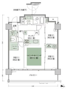 シティテラス上杉 間取り F4-標準 type