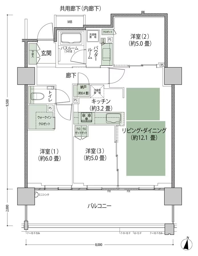 シティテラス上杉 間取り Db-標準 type
