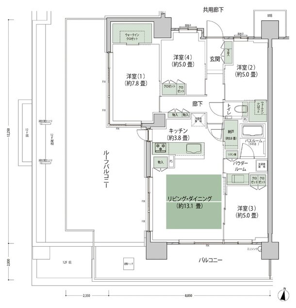 シティテラス上杉 間取り Ir-標準 type