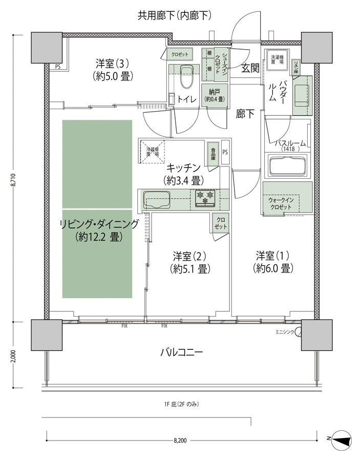 シティテラス上杉 間取り G2-標準 type