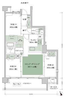 シティテラス中野 間取り C-L type