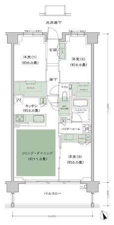 シティテラス中野 間取り A-B1.B2.B3 type