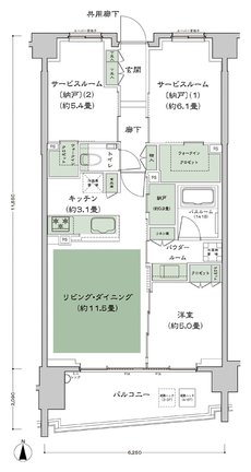 シティテラス文京小石川 間取り A-E-標準 type