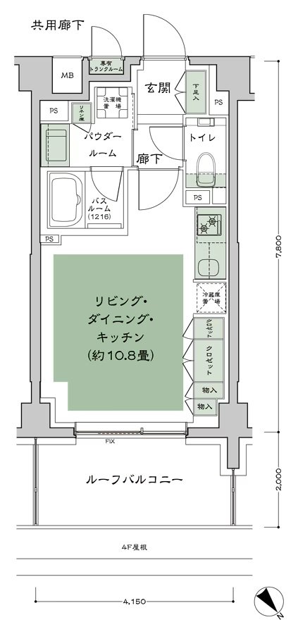 シティテラス文京小石川 間取り B-Gr-標準 type