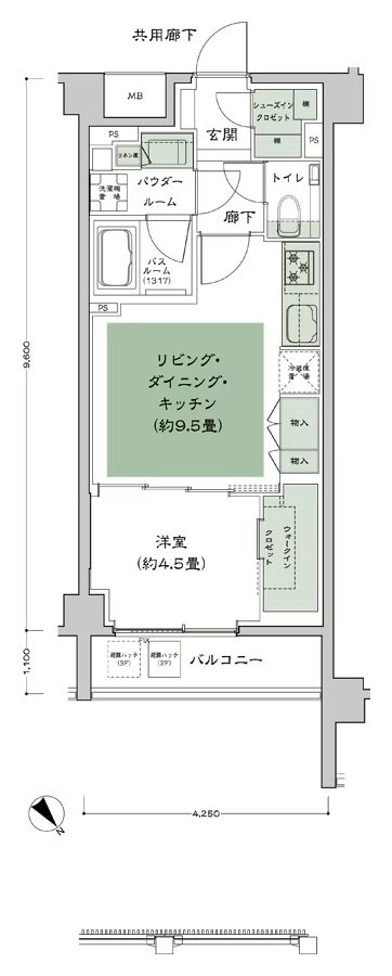 シティテラス文京小石川 間取り B-D-標準 type
