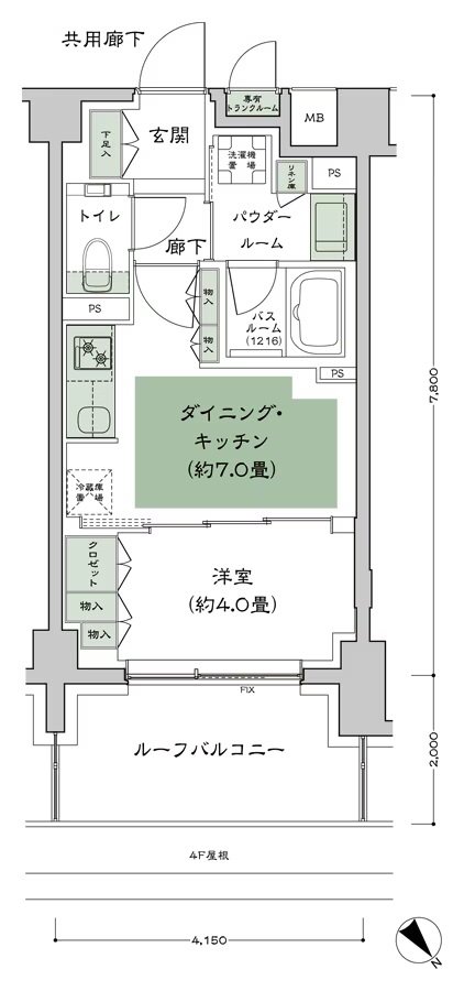シティテラス文京小石川 間取り B-Ir-標準 type