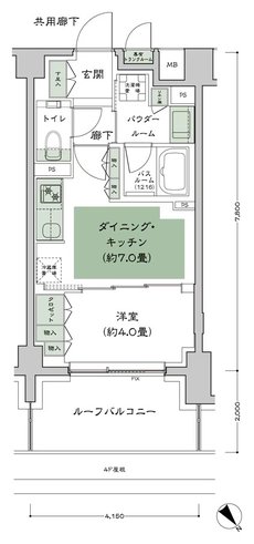 シティテラス文京小石川 間取り B-Ir-標準 type