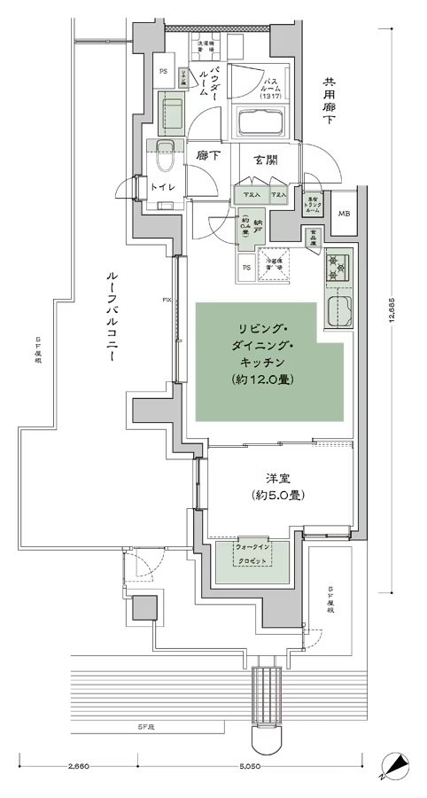 シティテラス文京小石川 間取り B-Mr-標準 type