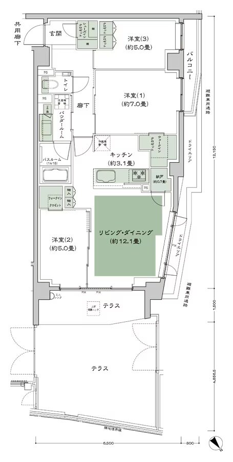 シティテラス文京小石川 間取り B-Et-標準 type
