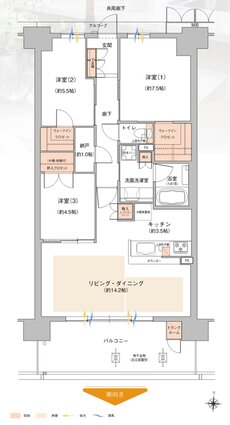 ジオ川西多田 ブライトサイト 間取り B2g type