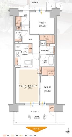 ジオ川西多田 ブライトサイト 間取り Cg type