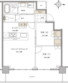 ライオンズタワー新大工町 間取り U type