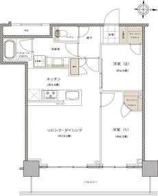 ライオンズタワー新大工町 間取り I type