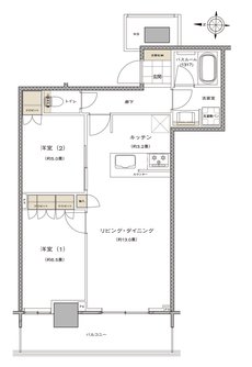 ライオンズタワー新大工町 間取り B type