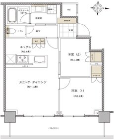 ライオンズタワー新大工町 間取り U type
