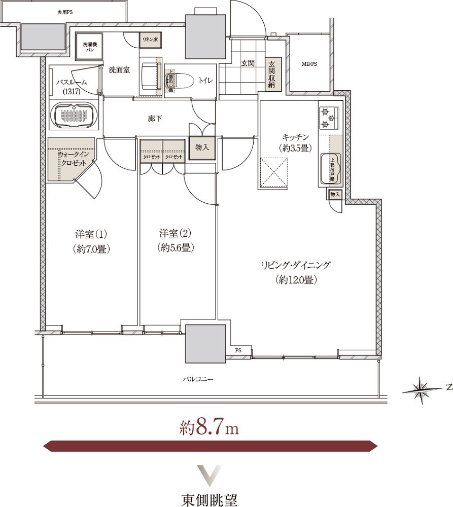 ライオンズ岐阜プレミストタワー35 間取り CJ type