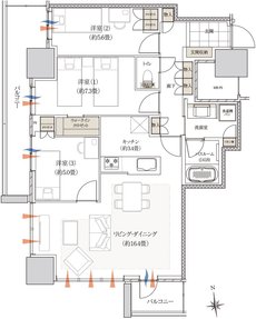 ライオンズ岐阜プレミストタワー35 間取り DD type