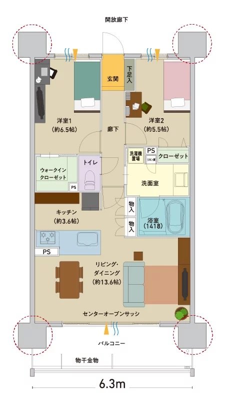 アベール大垣林町 間取り B TYPE