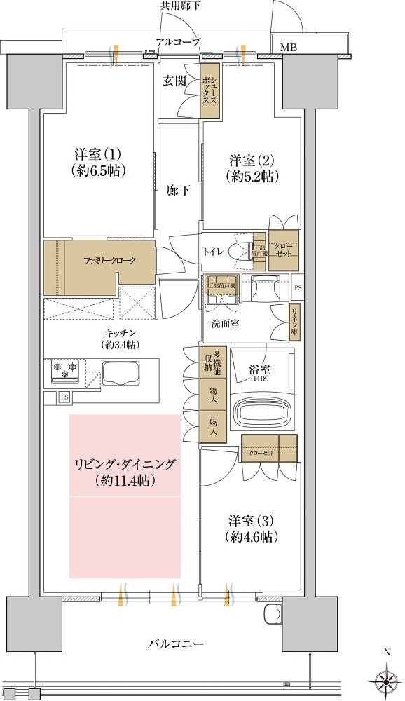 プレミスト岡山ザ・レジデンス 間取り C1 TYPE