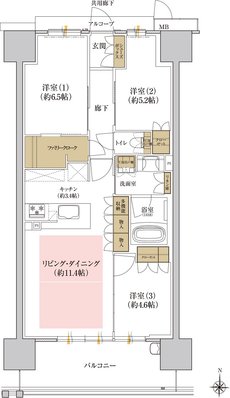 プレミスト岡山ザ・レジデンス 間取り C1 TYPE