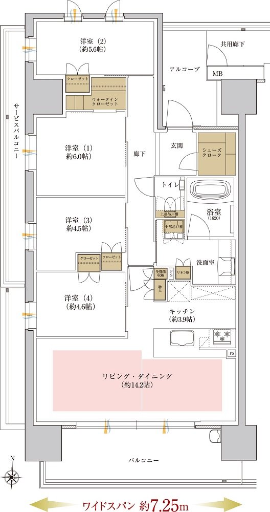 プレミスト岡山ザ・レジデンス 間取り A TYPE