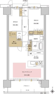 プレミスト岡山ザ・レジデンス 間取り B1 TYPE【MENU2】