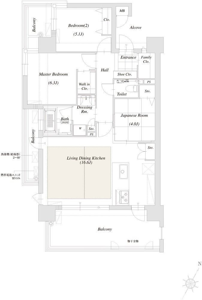 以和貴マンション須賀町 間取り A TYPE