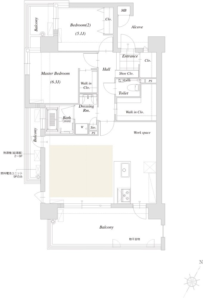 以和貴マンション須賀町 間取り A TYPE【menu2】