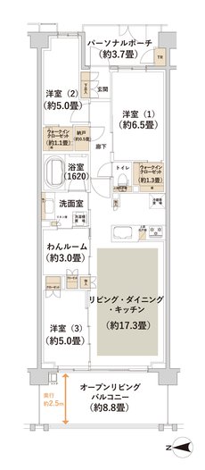 クレストレジデンス横浜 SKY VIEW SHIOMIDAI 間取り ParkCourt-B