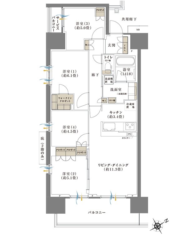 Brillia(ブリリア) Cityふじみ野 間取り B-F type