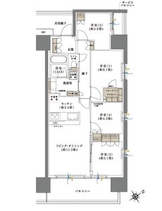 Brillia(ブリリア) Cityふじみ野 間取り C-L type