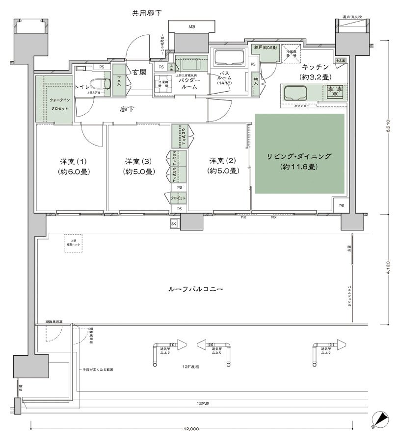 シティテラス赤羽THE EAST／THE WEST 間取り A-D1r-標準 type