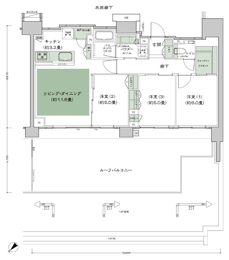 シティテラス赤羽THE EAST／THE WEST 間取り A-D2r-標準 type
