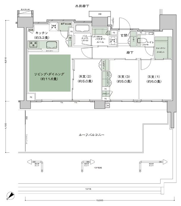 シティテラス赤羽THE EAST／THE WEST 間取り A-D2r-標準 type
