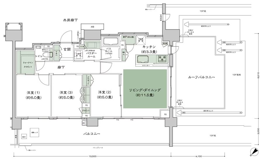 シティテラス赤羽THE EAST/THE WEST 間取り A-D4r-標準 type