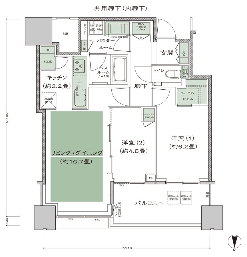 梅田ガーデンレジデンス 間取り N-60G type
