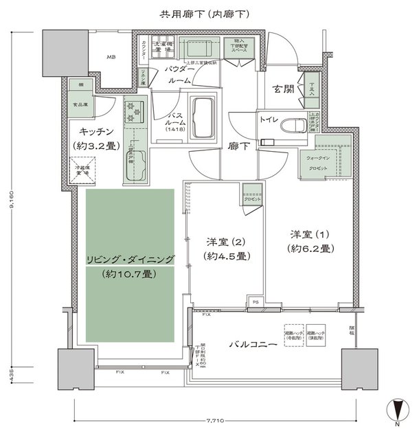 梅田ガーデンレジデンス 間取り N-60G type